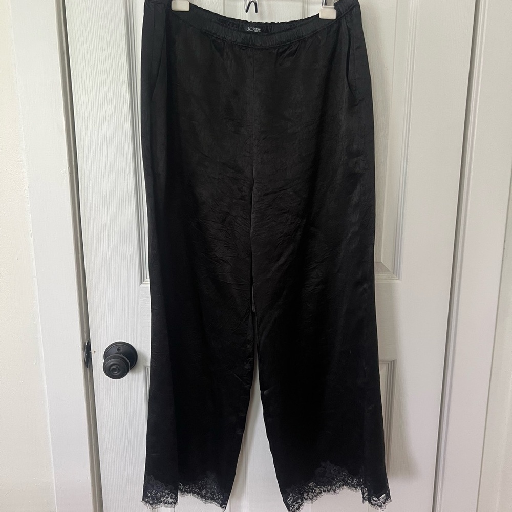 J. Crew Black Stratus Pants size large petit